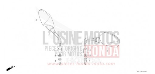 MIROIR (CB650RA) CB650RAP de 2023